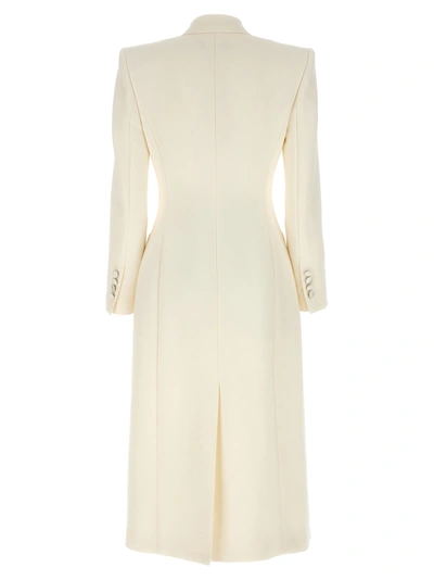 Shop Dolce & Gabbana Long Double Breast Coat Coats, Trench Coats White
