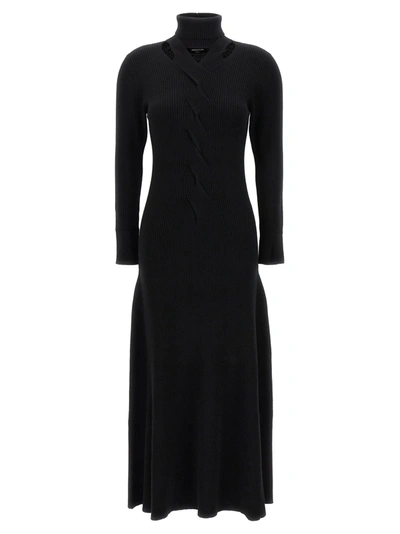 Shop Fabiana Filippi Long Knit Dress Dresses Black