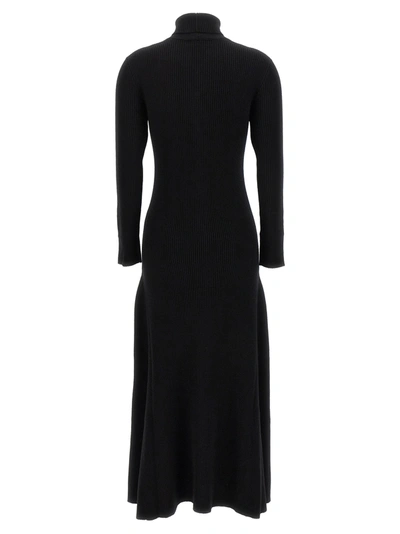 Shop Fabiana Filippi Long Knit Dress Dresses Black