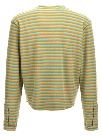 Shop Bluemarble Peach Skin Stripe Henley Sweater, Cardigans Multicolor