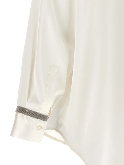 Shop Fabiana Filippi Satin Shirt Shirt, Blouse White