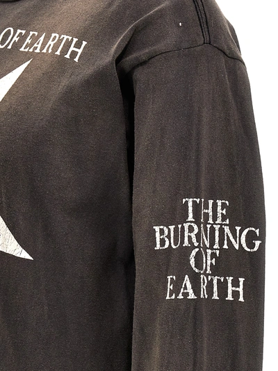 Shop Saint Mxxxxxx The Burning Of Earth T-shirt Gray