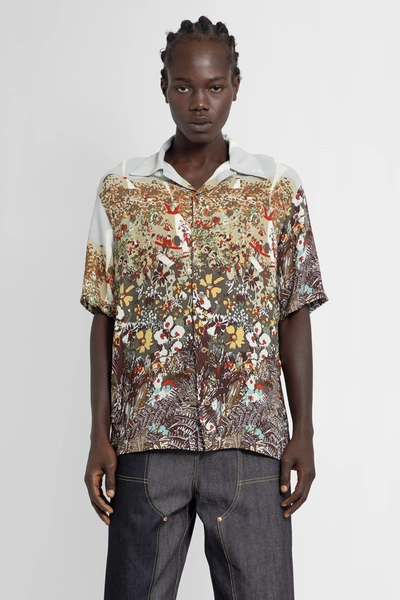 Kapital Aloha Convertible-collar Printed Crepe Shirt In Multicolor
