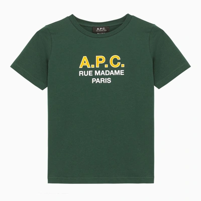 Shop Apc Abel Green Crew-neck T-shirt