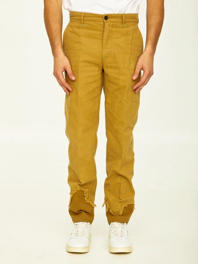 Incotex Red X Facetasm Camel Cotton Trousers In Beige