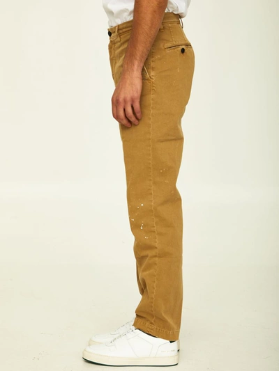 Incotex Red X Facetasm Camel Cotton Trousers In Beige