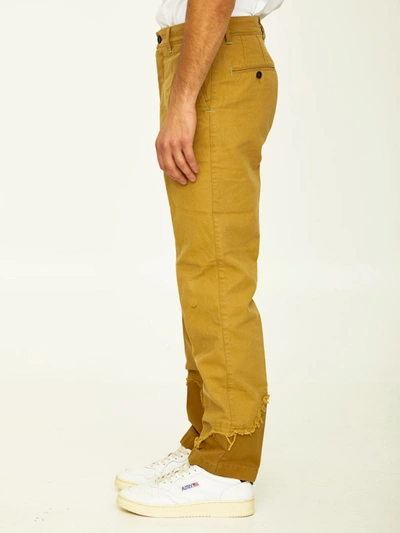 Incotex Red X Facetasm Camel Cotton Trousers In Beige