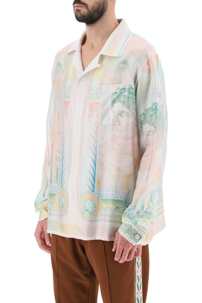 Shop Casablanca La Monnaie Silk Shirt In Multicolor