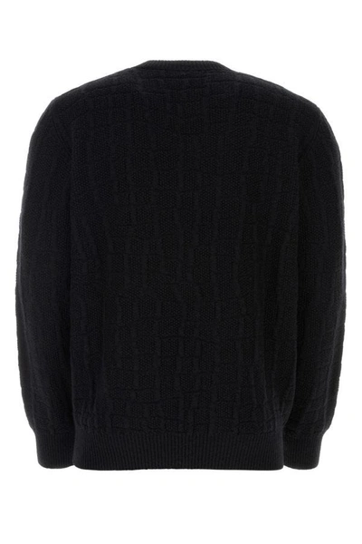 Shop Versace Man Black Wool Sweater