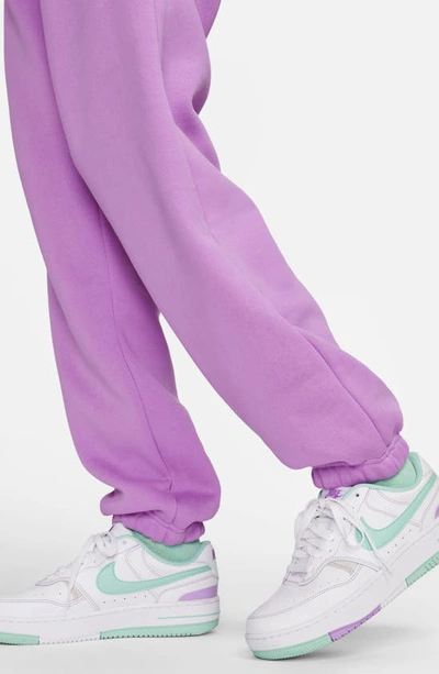 Shop Nike Sportswear Phoenix High Waist Fleece Sweatpants In Rush Fuchsia/ Sail