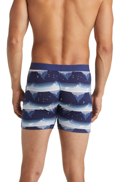 Shop Saxx Ultra Super Soft Relaxed Fit Boxer Briefs In Go With The Floe- Navy