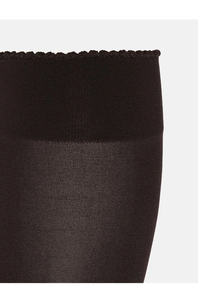 Wolford Velvet De Luxe 50 Knee-highs Size: S, Col: Black In Nearly Black