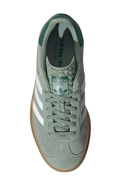 Shop Adidas Originals Gazelle Bold Platform Sneaker In Green/ White/ Collegiate Green