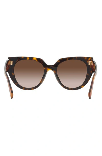 Shop Prada 52mm Cat Eye Sunglasses In Tortoise