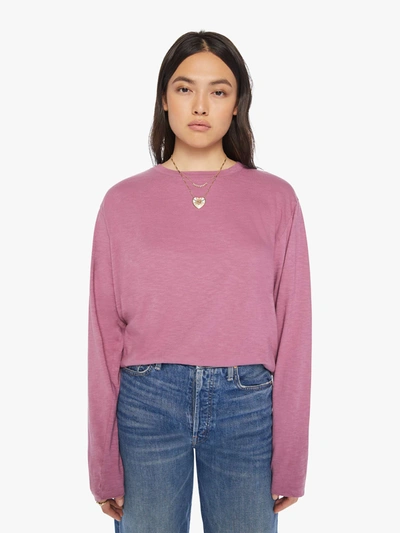 Shop Velva Sheen Rolled Long Sleeve Regular T-shirt Plum T-shirt (also In M, L,xl) In Purple