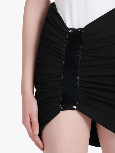Shop Balmain Asymmetric Black Miniskirt