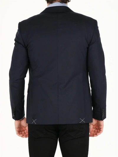 Shop Tonello Blue Wool Jacket