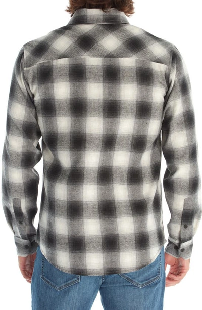 Shop Px Regular Fit Plaid Flannel Shirt In Black