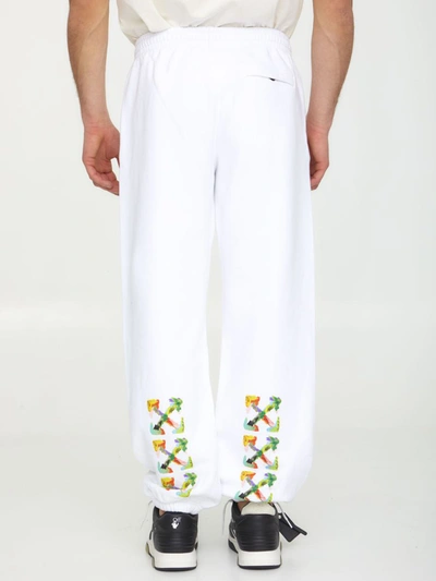 Shop Off-white Brush Arrows Track Pants In White
