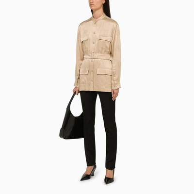 Shop Burberry Shirt With Ekd In Beige
