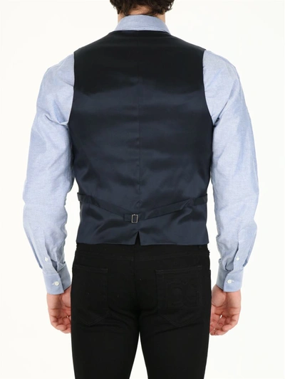Shop Tonello Blue Wool Vest