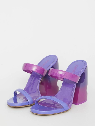 Shop Off-white Dégradé Sandals With Meteor Heel In Fuchsia