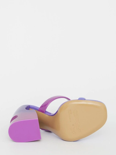 Shop Off-white Dégradé Sandals With Meteor Heel In Fuchsia