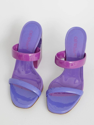 Shop Off-white Dégradé Sandals With Meteor Heel In Fuchsia