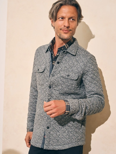Faherty Epic Quilted Fleece Cpo Jacket In Carbon Melange In Carbon Melange