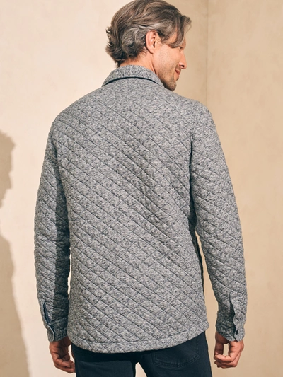 Faherty Epic Quilted Fleece Cpo Jacket In Carbon Melange In Carbon Melange