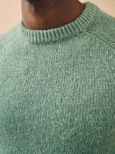 Shop Faherty Donegal Wool Crew In River Teal