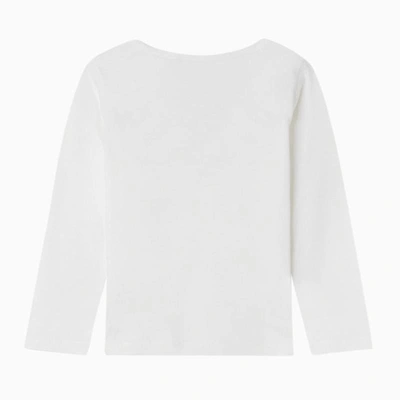 Shop Bonpoint Crew-neck T-shirt With Print In White