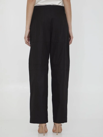 Jil Sander Women Cotton Cargo Pants In Black