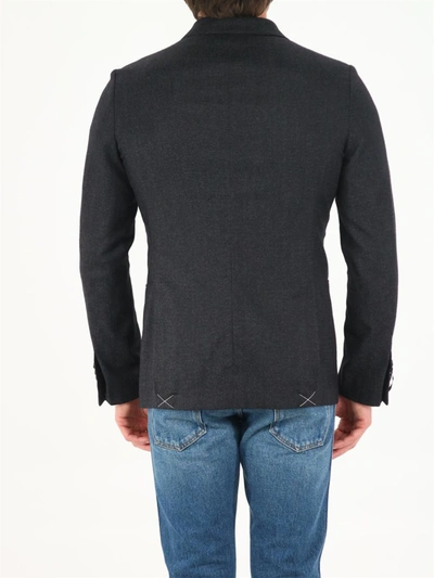 Tonello Double-breasted Jacket - Atterley In Grey