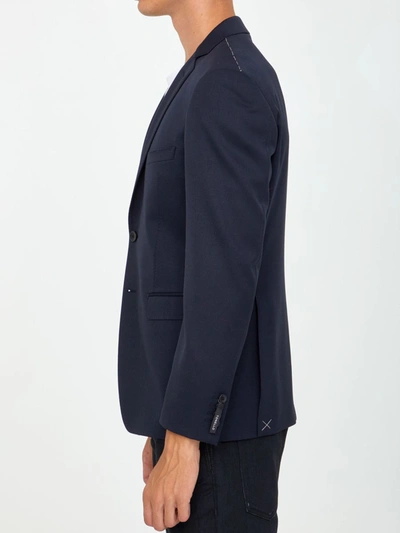 Shop Tonello Blue Wool Jacket