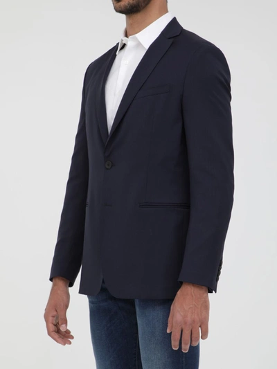 Shop Tonello Blue Wool Jacket