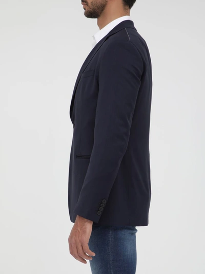 Shop Tonello Blue Wool Jacket