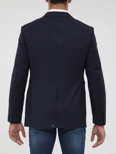 Shop Tonello Blue Wool Jacket