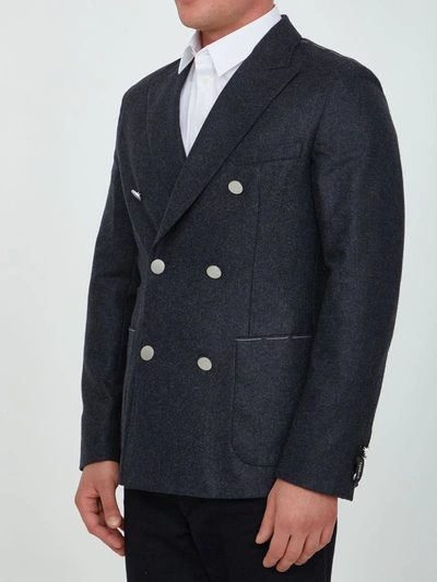 Tonello Grey Wool Jacket In Grey