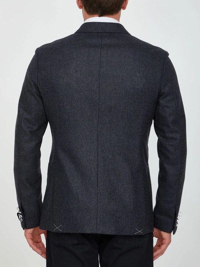 Tonello Grey Wool Jacket In Grey
