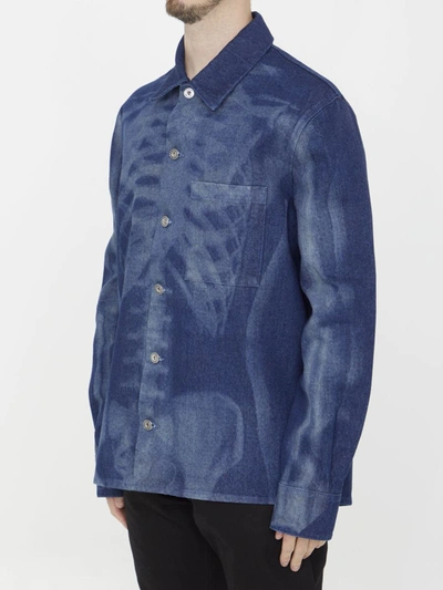 Shop Off-white Body Scan Shirt In Blue
