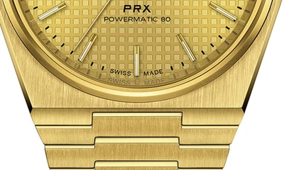 Tissot Prx Powermatic 80 Automatic Champagne Dial Gold-tone Steel Men's Watch T137.407.33.021.00 In Gold