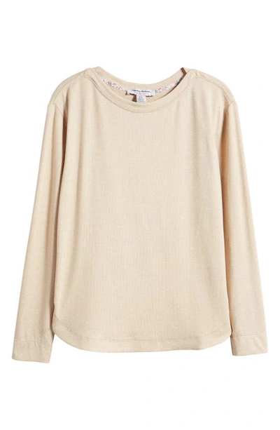 Shop Tommy Bahama Sea Sands Long Sleeve Top In Light Taupe