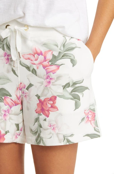 Shop Tommy Bahama Sea Mist Beachway Blooms Drawstring Shorts In Coconut