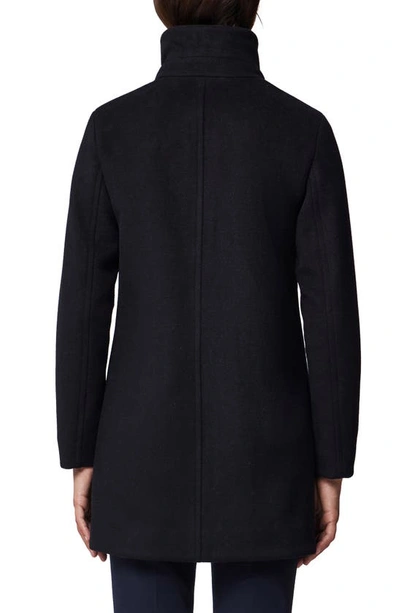 Shop Soia & Kyo Abbi Wool Blend Coat With Removable Quilted Puffer Bib In Black