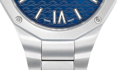 Shop Baume & Mercier Riviera Bracelet Watch, 33mm In Lacquered Blue