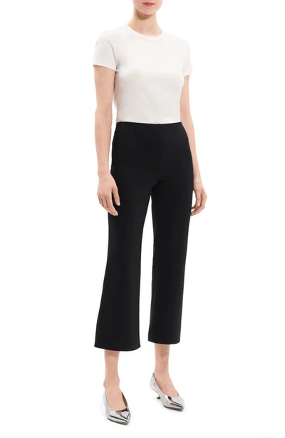 Shop Theory Core Kick Flare Crop Pants In Black