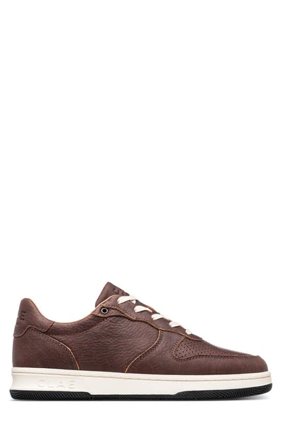 Shop Clae Malone Sneaker In Cocoa Leather