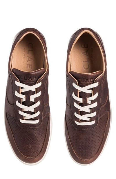 Clae Malone Sneaker In Cocoa Leather