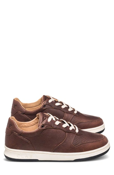 Shop Clae Malone Sneaker In Cocoa Leather